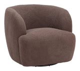 Govan Swivel Chair Brown 109958 Zuo Modern