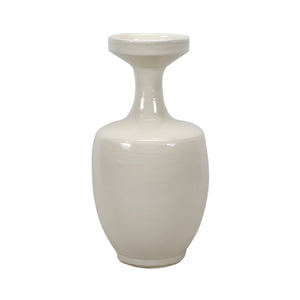 Lilys White Ceramic Vase-Large Opening 8223-2