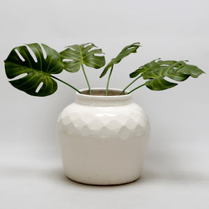 Lilys 10" White Ceramic Round Jar 8223-6