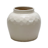Lilys 10" White Ceramic Round Jar 8223-6