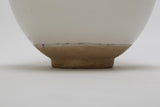 Lilys 10" Off White Ceramic Vase Round With Unglazed Base 8223-7