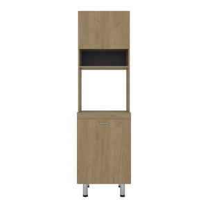 English Elm Austin Freestanding Pantry Cabinet with Appliance Shelf and Dual Enclosed Storage Zones B200P445766