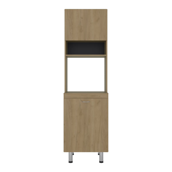 English Elm Austin Freestanding Pantry Cabinet with Appliance Shelf and Dual Enclosed Storage Zones B200P445766