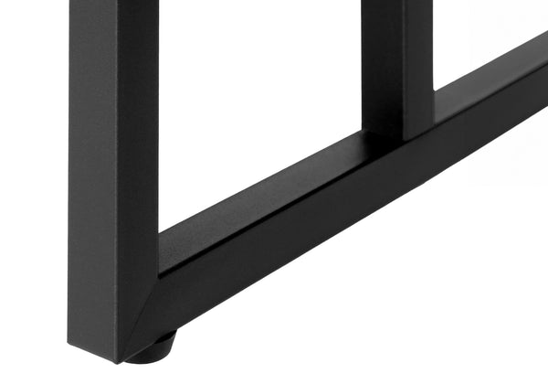 English Elm Accent Table, Modern C-Shaped Design For Versatile Use As Snack Or Laptop Stand, Black Finish B2710P218970