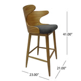 Christopher Knight Home® - Noble House - Kamryn Mid-Century Modern Upholstered Barstools (Set of 2)