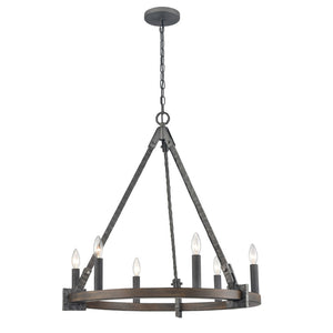 Harwell 28.75'' Wide 6-Light Chandelier - Antique Millwood 82286/6 Elk Lighting