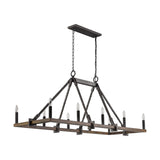 Harwell 56'' Wide 10-Light Linear Chandelier - Antique Millwood 82289/10 Elk Lighting