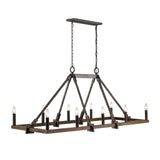 Harwell 56'' Wide 10-Light Linear Chandelier - Antique Millwood 82289/10 Elk Lighting