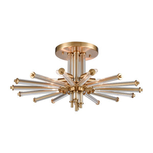 Serena 26'' Wide 5-Light Semi Flush Mount - Satin Brass 82294/5 Elk Lighting