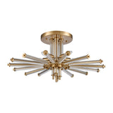 Serena 26'' Wide 5-Light Semi Flush Mount - Satin Brass 82294/5 Elk Lighting