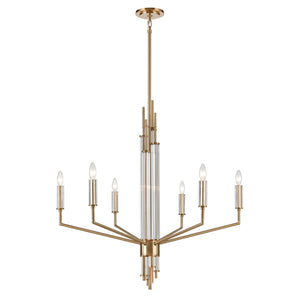 Serena 34'' Wide 6-Light Chandelier - Satin Brass 82296/6 Elk Lighting