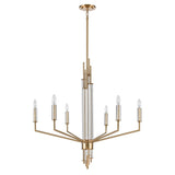 Serena 34'' Wide 6-Light Chandelier - Satin Brass 82296/6 Elk Lighting