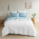 Madison Park Peached Percale Casual 200 Thread Count Relaxed Cotton Percale Sheet Set MP20-5386 Teal