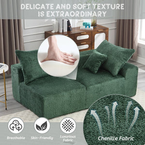 English Elm United Versatile Two-Person Sofa: Soft Chenille Upholstery For Comfort, Adaptable Design & Style W1568P222612-GIGA