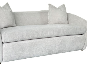 English Elm Sofa Mendocino Beach White Upholstered, 2 Pillows — Reversible Cushions, Sinuous Spring Support B2699P394559