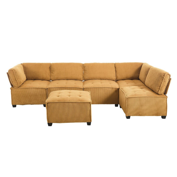 English Elm United We Win U-Shaped Modular Sectional Sofa With Reversible Chaise For Modern Living Spaces W1568S00158-GIGA