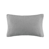 INK+IVY Bree Knit Casual Oblong Pillow Cover II30-1141 Grey