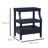 Comfort Pointe Newton Midnight Blue Storage Nightstand Midnight Blue