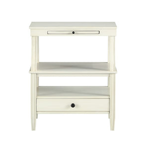 Comfort Pointe Newton Antique White Storage Nightstand Antique White