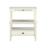 Comfort Pointe Newton Antique White Storage Nightstand Antique White