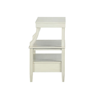 Comfort Pointe Newton Antique White Storage Nightstand Antique White