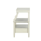 Comfort Pointe Newton Antique White Storage Nightstand Antique White