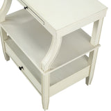 Comfort Pointe Newton Antique White Storage Nightstand Antique White