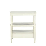 Comfort Pointe Newton Antique White Storage Nightstand Antique White