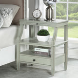 Comfort Pointe Newton Antique Grey Storage Nightstand Antique Grey