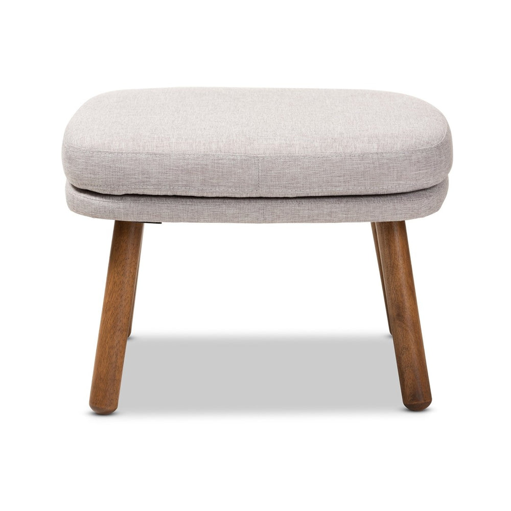 Baxton Studio Baxton Studio Lovise Mid-Century Modern Ottoman - Versatile Greyish Beige Upholstered Footrest & Seat BBT5342-Greyish Beige