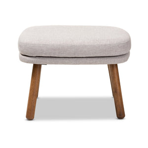 Baxton Studio Baxton Studio Lovise Mid-Century Modern Ottoman - Versatile Greyish Beige Upholstered Footrest & Seat BBT5342-Greyish Beige