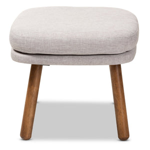 Baxton Studio Baxton Studio Lovise Mid-Century Modern Ottoman - Versatile Greyish Beige Upholstered Footrest & Seat BBT5342-Greyish Beige