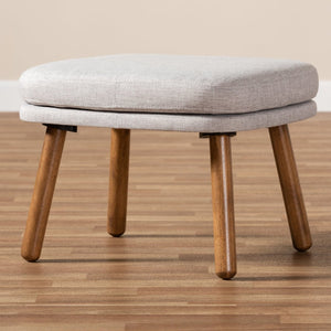 Baxton Studio Baxton Studio Lovise Mid-Century Modern Ottoman - Versatile Greyish Beige Upholstered Footrest & Seat BBT5342-Greyish Beige