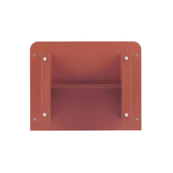 English Elm Ella Modern 20" Nightstand with Sled Legs, Open Shelf & Handle-Free Drawer — Sleek Safe Design Terracotta B365P398147