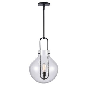 Monica 13'' Wide 1-Light Pendant - Matte Black 82303/1 Elk Lighting