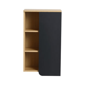 English Elm 16" Slim Wall Mounted Bathroom Cabinet Plywood Open Shelves Scandinavian Storage W3450P440614