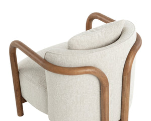 Sunpan Beatrice Lounge Chair - Luxurious Dove Cream Upholstery For Ultimate Comfort And Style In Any Space Taupe Fabric 111957