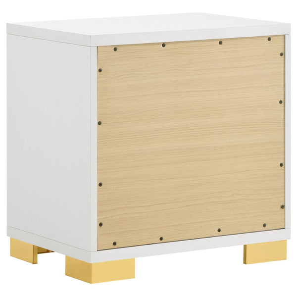 English Elm Mckee Queen Bedroom Set White Panel Bed Dresser Nightstand Mirror Four Piece Suite White B062S01758