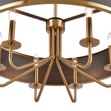 Engel 30'' Wide 6-Light Chandelier - Satin Brass with Ebony 82335/6 Elk Lighting