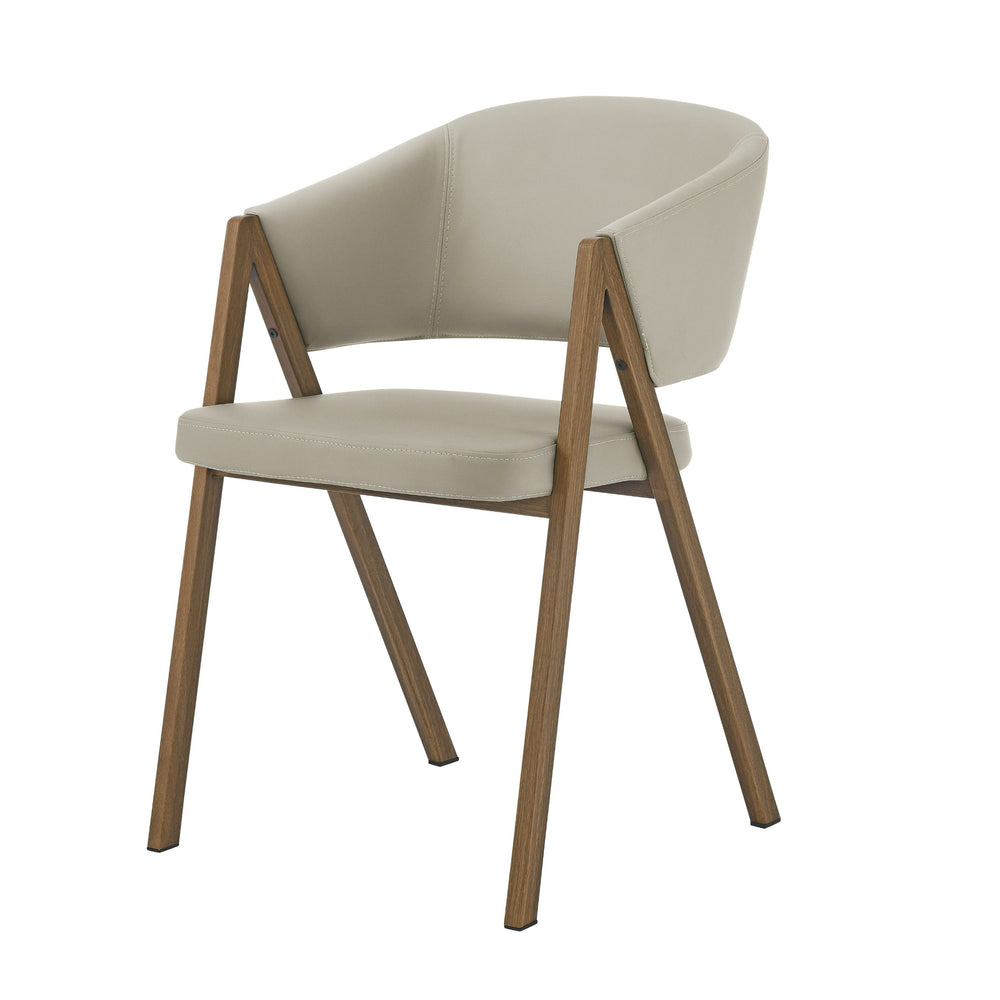 VIG Furniture Modrest Marcus - Modern Light Grey Vegan Leather Dining Chair (Set of 2) VGEW-F3248BC-GRY