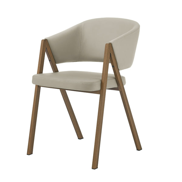 VIG Furniture Modrest Marcus - Modern Light Grey Vegan Leather Dining Chair (Set of 2) VGEW-F3248BC-GRY