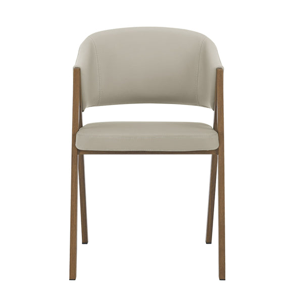 VIG Furniture Modrest Marcus - Modern Light Grey Vegan Leather Dining Chair (Set of 2) VGEW-F3248BC-GRY