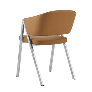 VIG Furniture Modrest Marcus - Modern Camel Vegan Leather Dining Chair (Set of 2) VGEW-F3248AA-CML