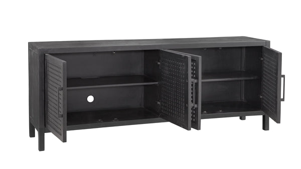 Basset Mirror Pentak Server - Stunning Natural Mango Wood With Boho-industrial Design & Ample Storage Solutions Black Solid Mango 8235-dr-576
