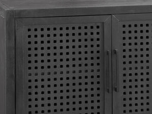 Basset Mirror Pentak Server - Stunning Natural Mango Wood With Boho-industrial Design & Ample Storage Solutions Black Solid Mango 8235-dr-576