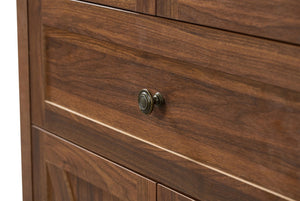 English Elm Dome Top Apothecary Cabinet Antique Inspired Tall Storage with Arched Silhouette Walnut,Walnut Brown W1785S00001