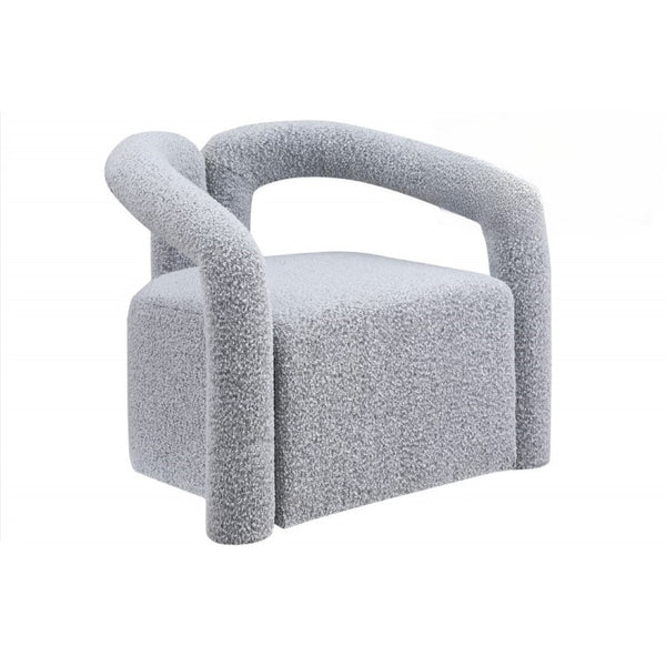 English Elm Modern/contemporary Boucle Accent Chair Sculptural Tubular Frame for Living Room Gray B011P426600