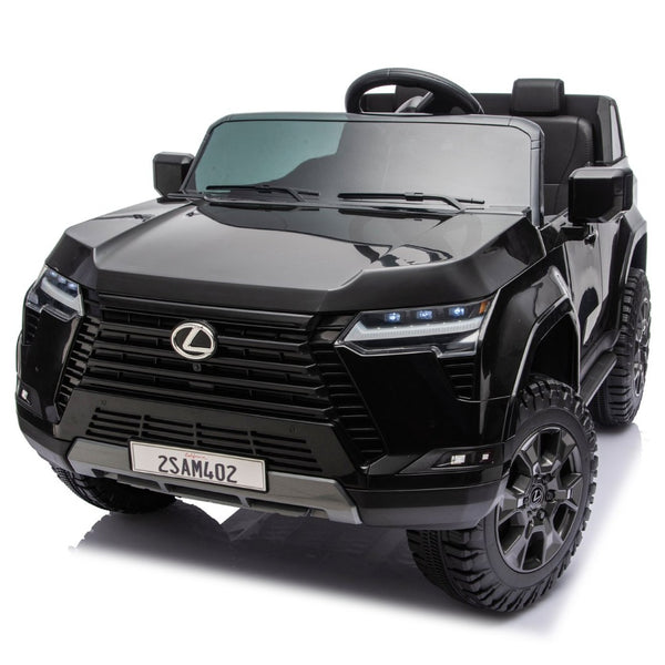 English Elm Lexus Gx550 Two Seat Kids Ride on with 24v Power Remote Control and Suspension Black W1578P416226