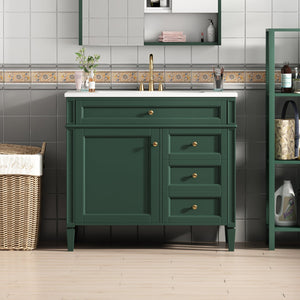 English Elm 36'' Modern Bathroom Vanity With Elegant Sink, 2 Drawers, And Tip-Out Storage For Stylish Spaces N710S136004F