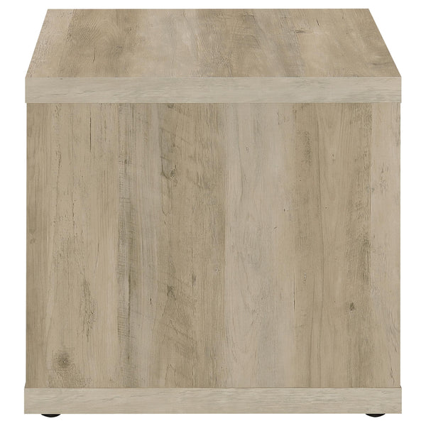 English Elm Flint Rustic Distressed Pine Square End Table - Minimalist Design, Durable Melamine Finish, Versatile Decor B062P299840